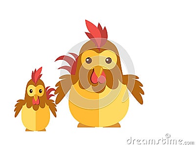 Chicken on a white background Stock Photo