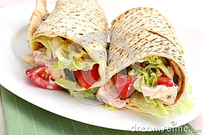 Chicken Wrap Stock Photo