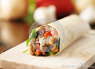 Chicken wrap Stock Photo