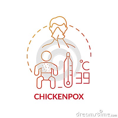 Chickenpox concept icon Vector Illustration