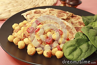 Chickpea Curry Channa Masala Indian Food Stock Photo