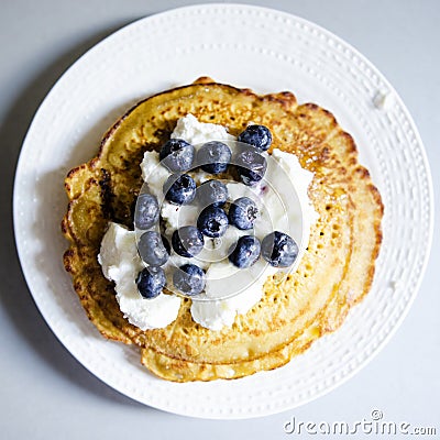 Chickpea flour pancakes Stock Photo