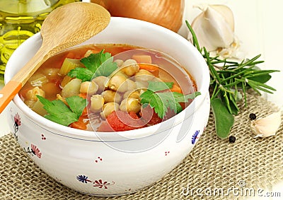 Chickpea soup Stock Photo