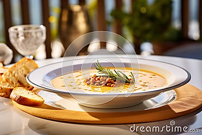 Chickpea Soup a classic of Umbrian cuisine and the epitome of Italian comfort food Stock Photo