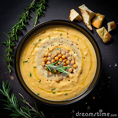 Chickpea Soup a classic of Umbrian cuisine and the epitome of Italian comfort food Stock Photo
