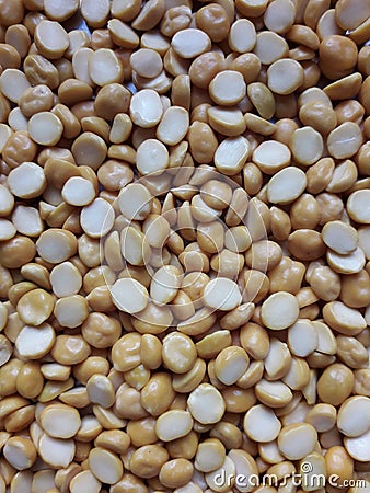 Chickpeas or chana dal or split pluse close-up Stock Photo