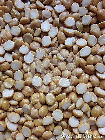 Chickpeas or chana dal or split pluse close-up Stock Photo