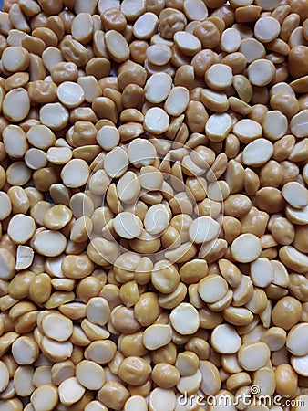 Chickpeas or chana dal or split pluse close-up Stock Photo