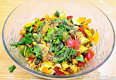 Chickpeas vegetable bowl Stock Photo