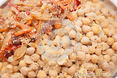 chickpeas and vegetable ragout Stock Photo