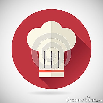 Chief Cook Symbol Toque Cuisine Food Icon on Vector Illustration