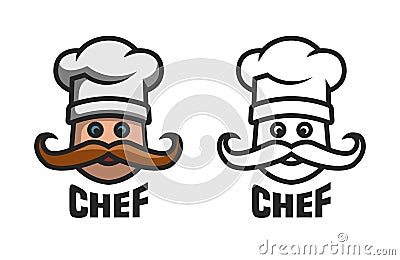 Chief logo, two options. Vector Illustration