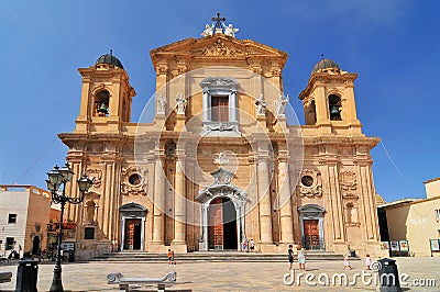 Chiesa del Purgatorio Church of Purgatory Marsala in Sicily Italy. Editorial Stock Photo