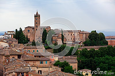 Chiesa San Clemente in Santa Maria dei Servi church landscape City, Siena, Tuscany, Italy Stock Photo