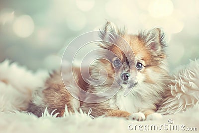 This Chihuahua captivating eyes shimmer with intelligence Stock Photo