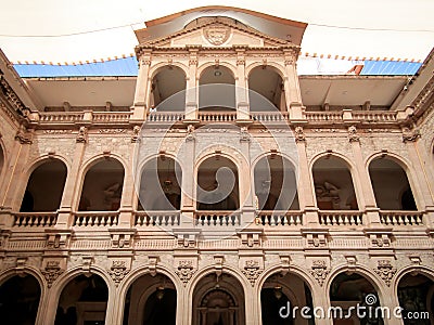 Quarry architecture in Chihuahua, Mexico. Government Palace Editorial Stock Photo