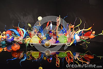 Chihuly Garden and Glass in Seattle, Washington Editorial Stock Photo