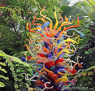 Chihuly Garden Sculpture Editorial Stock Photo