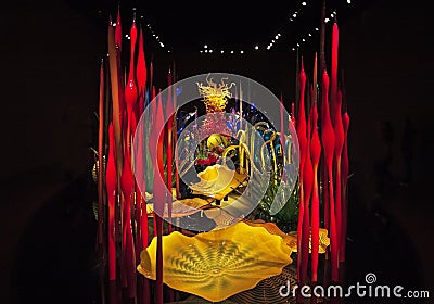 Chihuly glass, Seattle, Washington Editorial Stock Photo