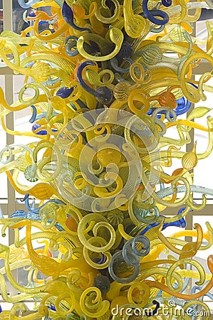 Chihuly Glass Tower Editorial Stock Photo