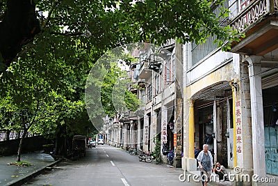 Chikan old town and vintage street view in Kaiping Editorial Stock Photo
