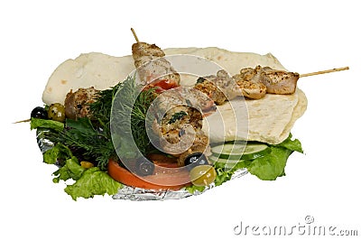 Chiken fast food isolated Stock Photo