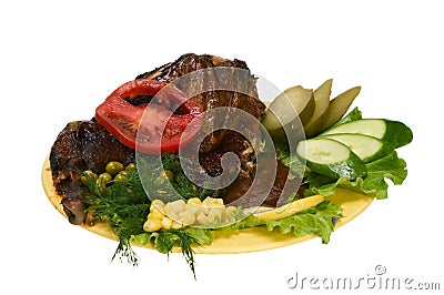 Chiken fast food isolated Stock Photo