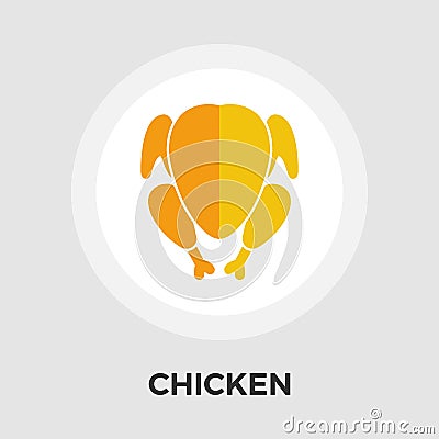 Chiken flat icon Vector Illustration