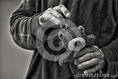 Child abuse concept Stock Photo