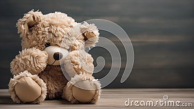 Child abuse concept. Teddy bear covering eyes Stock Photo