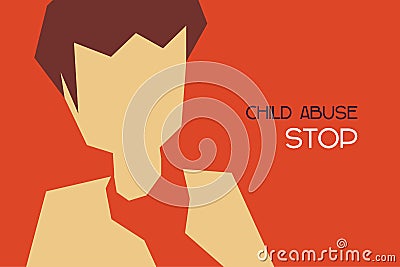 Child abuse Vector Illustration