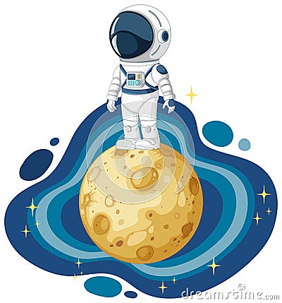 Child astronaut Vector Illustration