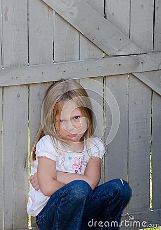 Child with an attitude Stock Photo