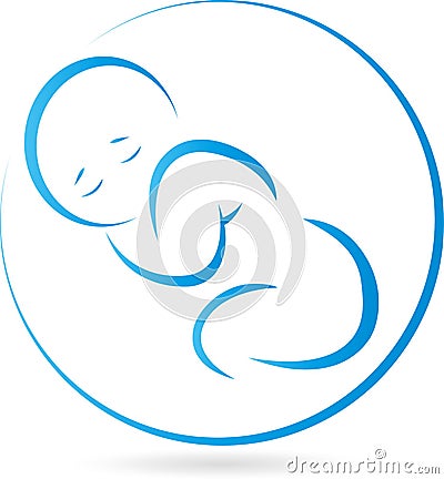 Child, baby, circle, logo Stock Photo