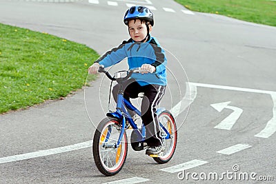 Child on a bicycle Stock Photo