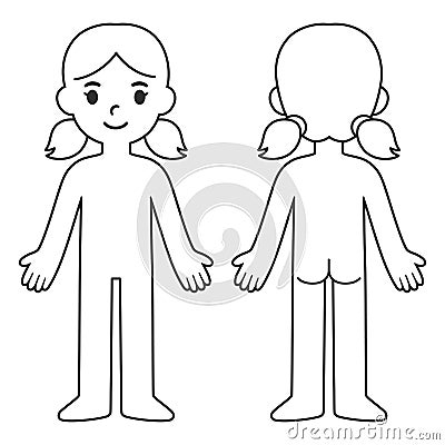 Child body template Vector Illustration