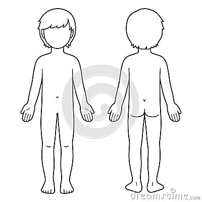 Child body template Vector Illustration