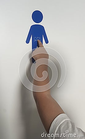 Blind children accessibility concept Stock Photo