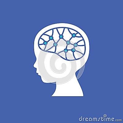 Child brain icon. Brain research concept Vector Illustration