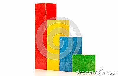 Child bricks as a steps Stock Photo