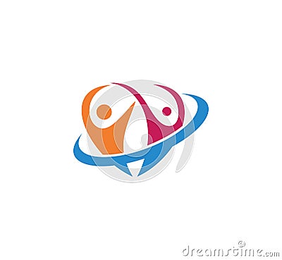 child care parenting education and adoption vector logo design Stock Photo