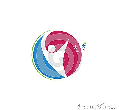 child care parenting education and adoption vector logo design Stock Photo