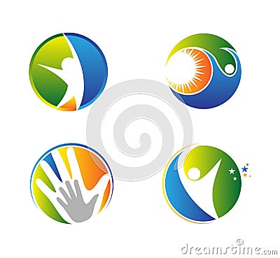 child care parenting education and adoption vector logo design Stock Photo