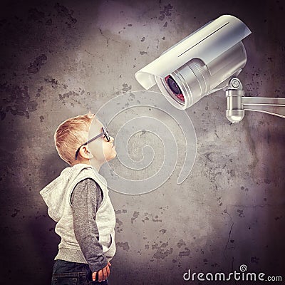 Child And Cctv Royalty-Free Stock Photography | CartoonDealer.com #71499797