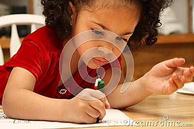 Child coloring Stock Photo