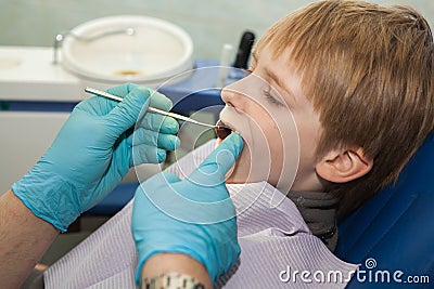 Child in the dental office Stock Photo