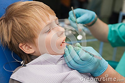 Child in the dental office Stock Photo