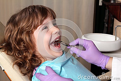 Child dentist Stock Photo