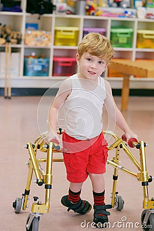 Child with disability Stock Photo