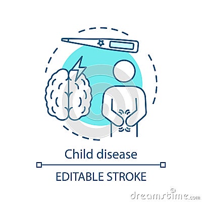 Child disease concept icon Vector Illustration